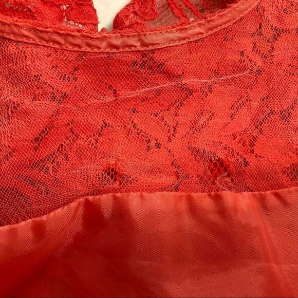J.CREW Women’s Orange Lace Dress Size 6 Sleeveless Hidden Back Zipper Closure - Picture 11 of 13